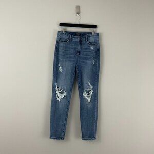 Judy Blue Stretch Denim Distressed Boyfriend Fit Jeans Size 11/30